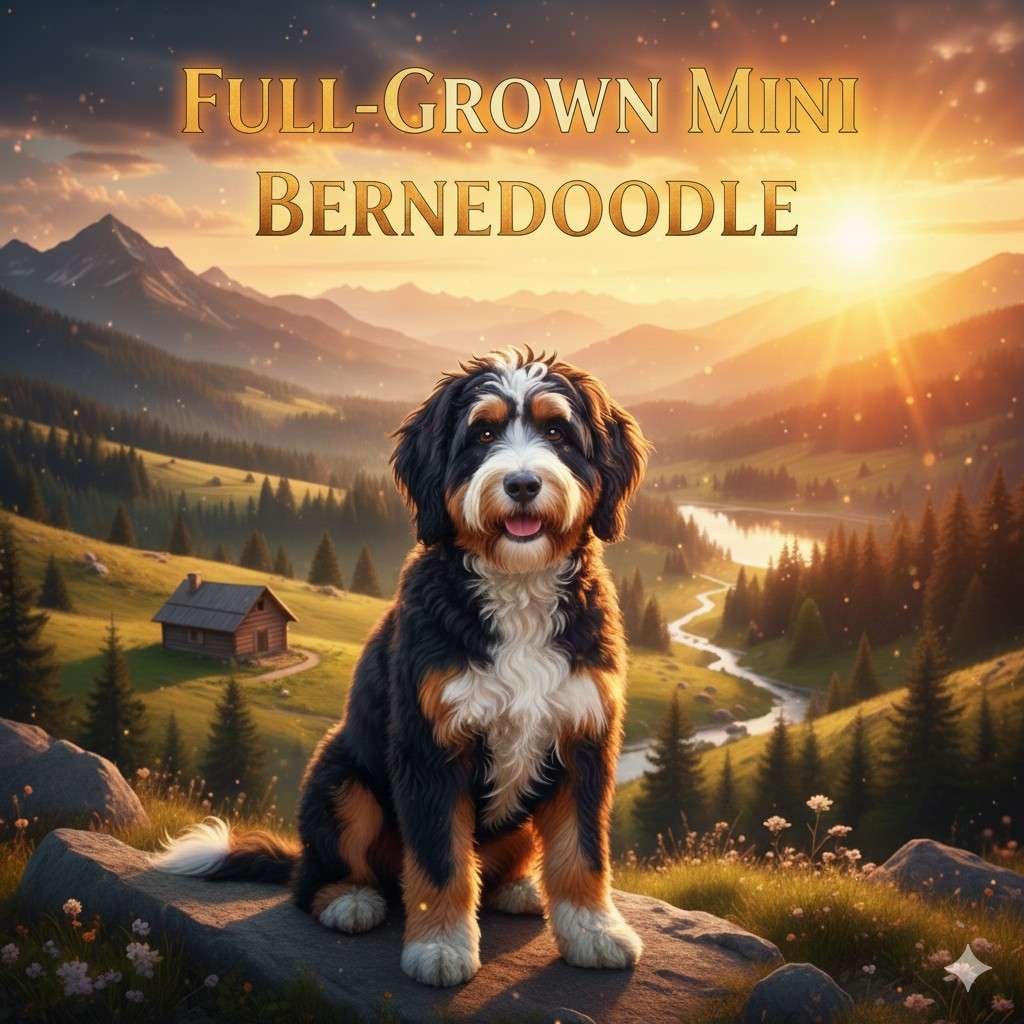Full-Grown Mini Bernedoodle